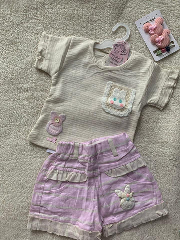 Bunny Bloom Top &amp; Shorts Set