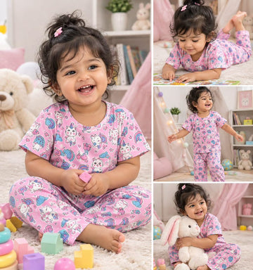 Cute short-sleeve kids' pajama set