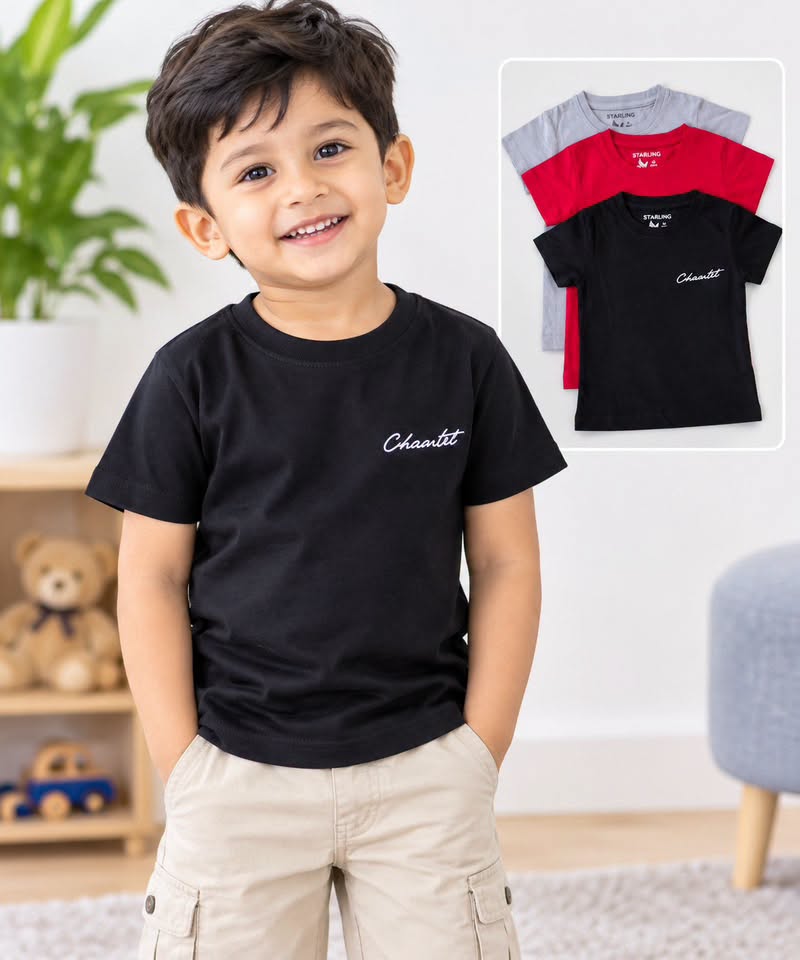 Short-sleeve T-shirts.