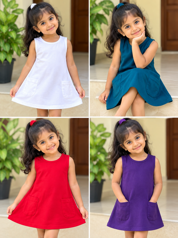 Velona Clothing - sleeveless children's cotton dresses.