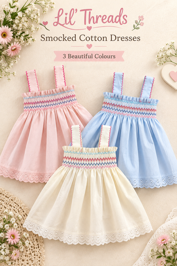 Smocked Cotton dresses Baby Girls