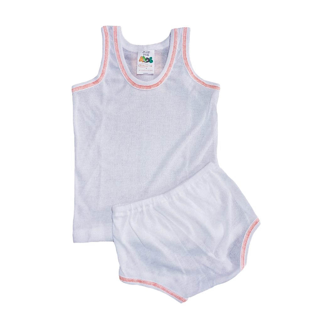 6pcs Velona Baby White Vest and Pant Pack